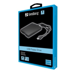 Sandberg External USB Floppy Drive, USB Powered, 0.5M Cable, 5 Year Warranty