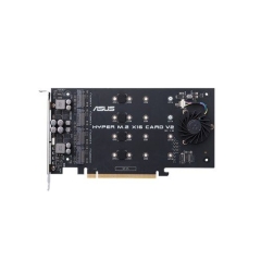 Asus Hyper M.2 x16 Card V2, Connect 4 x PCIe 3.0 M.2 SSDs through the PCIe x8 or x16 slot