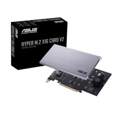 Asus Hyper M.2 x16 Card V2, Connect 4 x PCIe 3.0 M.2 SSDs through the PCIe x8 or x16 slot