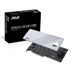 Asus Hyper M.2 x16 Gen 4 Card (PCIe 4.0/3.0), Supports four NVMe M.2 Devices & PCIe 4.0 NVMe RAID and Intel RAID-on-CPU