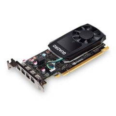 PNY Quadro P620 Professional Graphics Card, 2GB DDR5, 512 Cores, 4 miniDP 1.4 (4 x DP adapters), Low Profile (Bracket Included), Retail