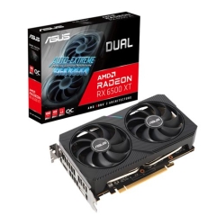 Asus DUAL RX6500 XT OC, 4GB DDR6, PCIe4, HDMI, DP, 2820MHz Clock, RGB Lighting, Overclocked