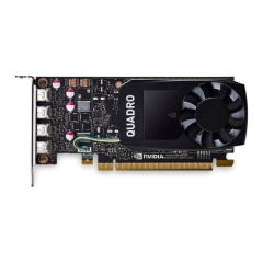 PNY Quadro P1000 Professional Graphics Card, 4GB DDR5, 640 Cores, 4 miniDP 1.2 (1 x DVI & 4 x DP adapters), Low Profile (Bracket Included), Retail