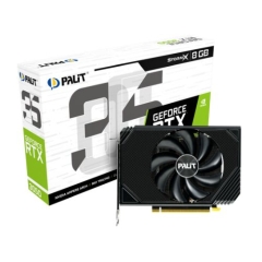 Palit RTX3050 StormX, PCIe4, 8GB DDR6, HDMI, 3 DP, 1777MHz Clock, RGB Lighting, Compact Design