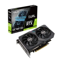 Asus DUAL RTX3050 OC, PCIe4, 8GB DDR6, HDMI, 3 DP, 1852MHz Clock, RGB Lighting, Overclocked