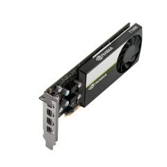 PNY T1000 Professional Graphics Card, 4GB DDR6, 896 Cores, 4 miniDP 1.4 (4 x DP adapters), Low Profile (Bracket Included), Retail